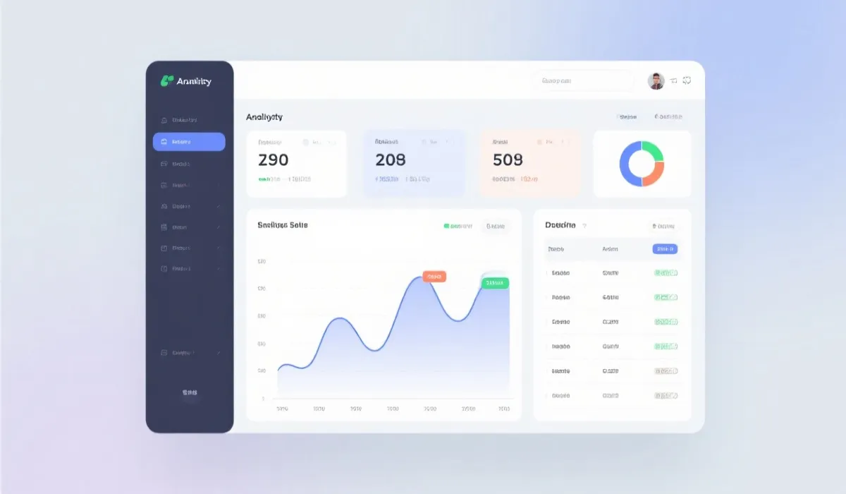 数据仪表盘示意图